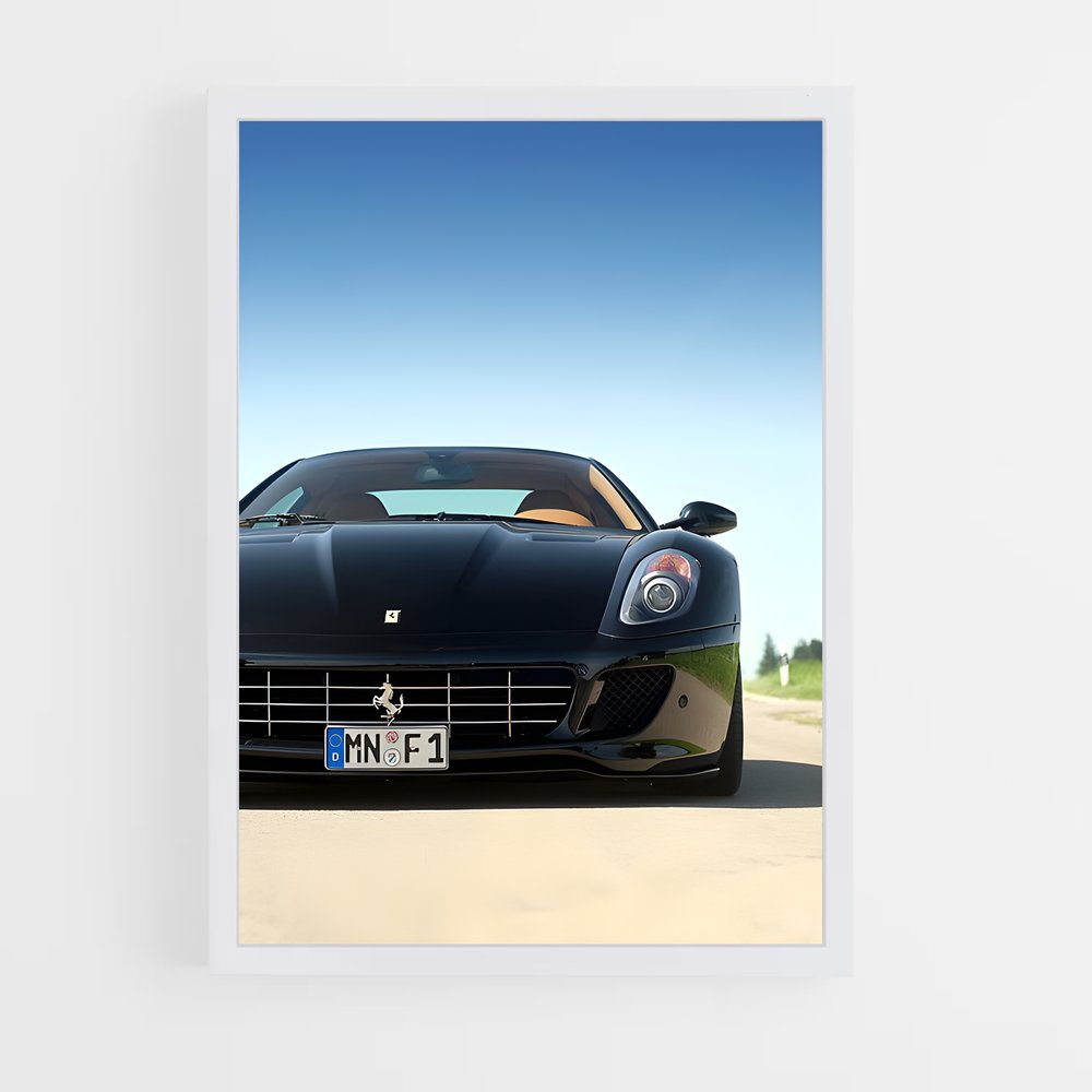 Poster Ferrari Noire (vue 3)